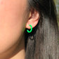 MINI HOOPS in Bright Green