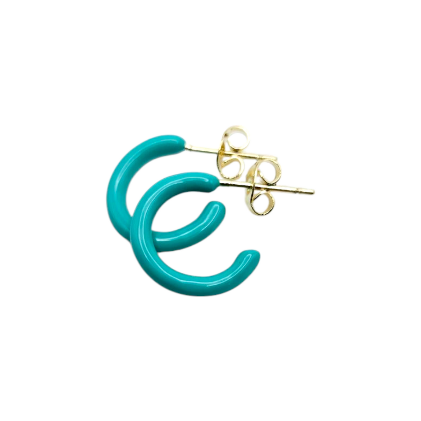 MINI HOOPS in Turquoise