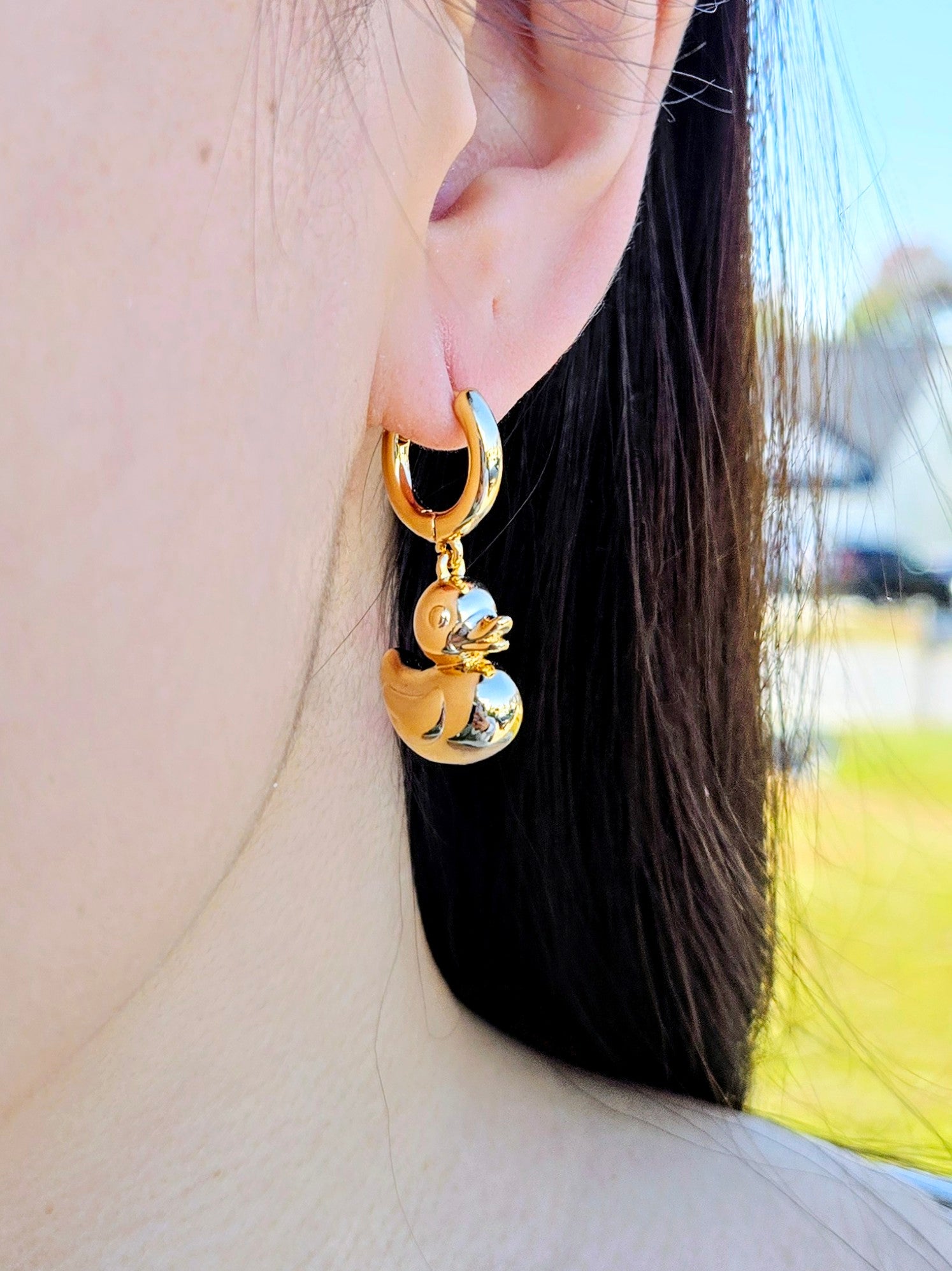RUBBER DUCKY Earring 3 (Gold)