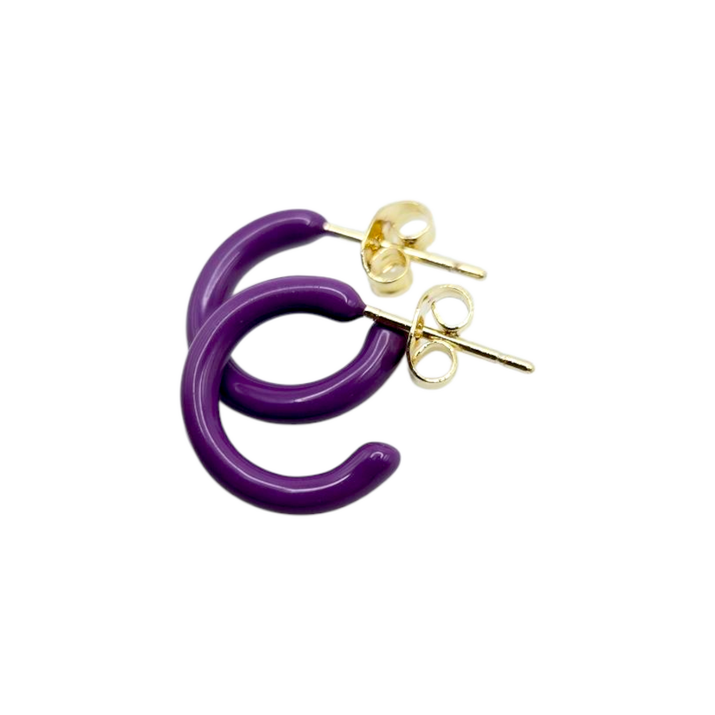 MINI HOOPS in Grape Purple