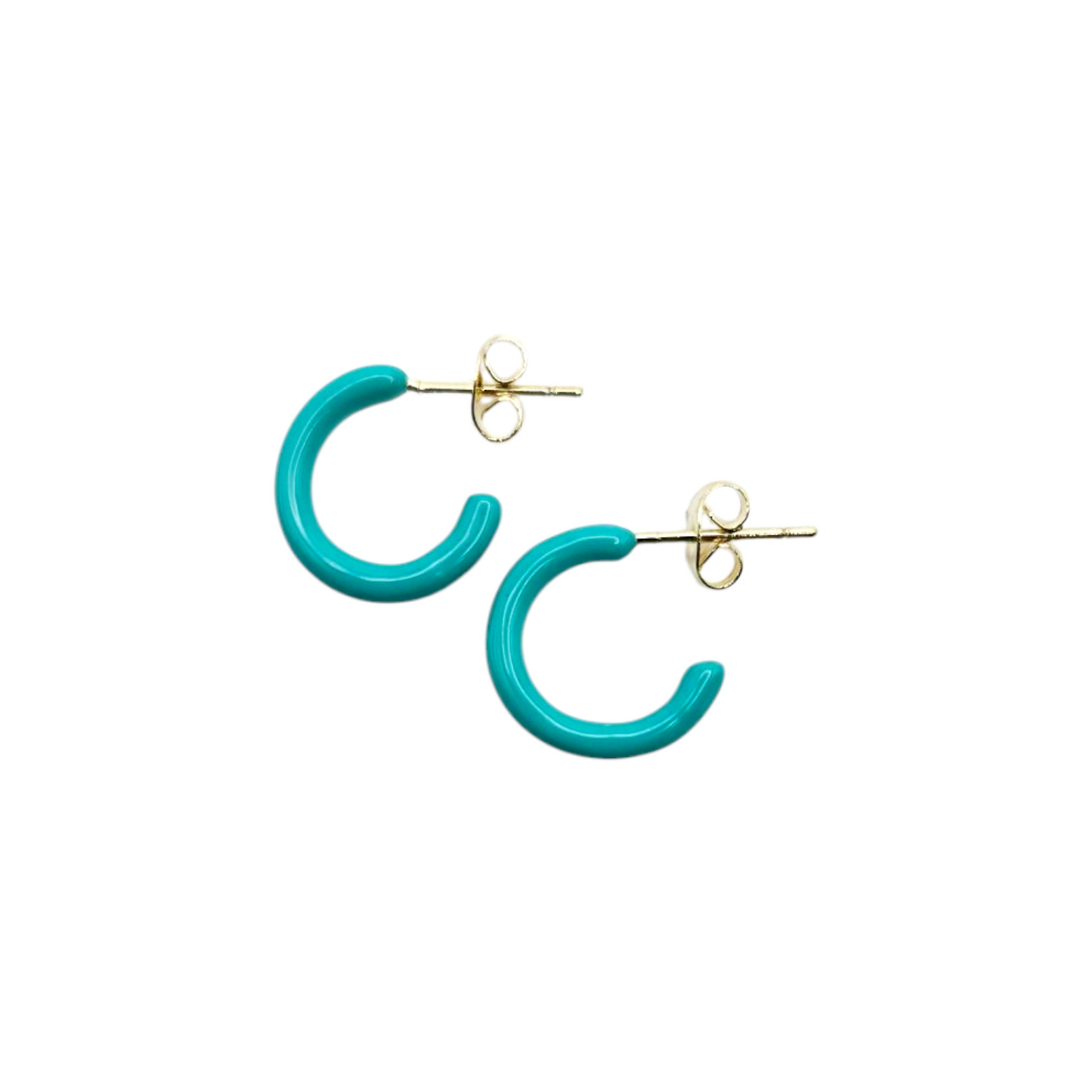 MINI HOOPS in Turquoise