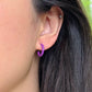 MINI HOOPS in Grape Purple