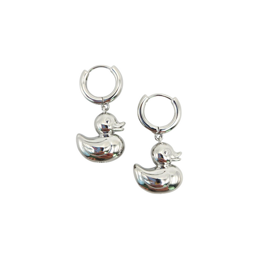 RUBBER DUCKY Earring (Silver)