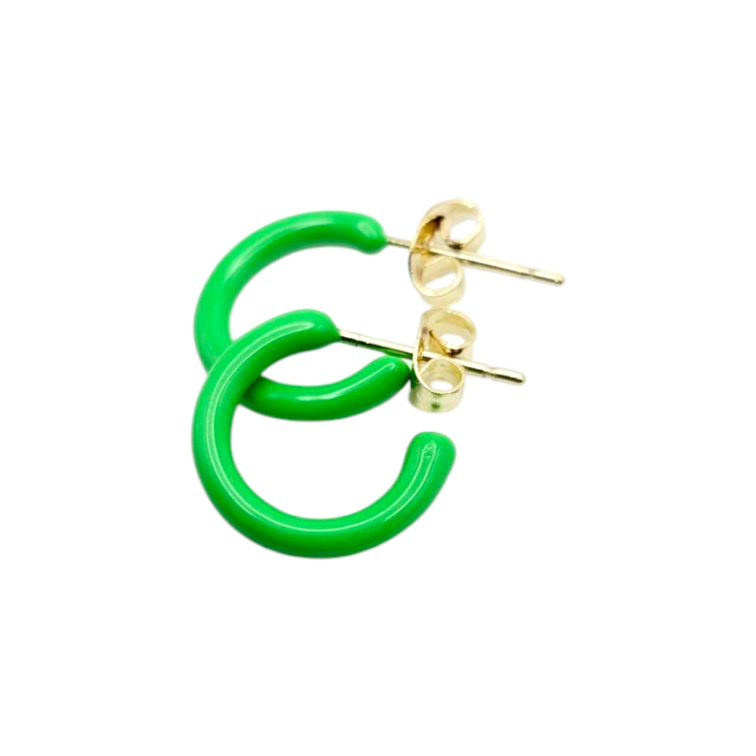 MINI HOOPS in Bright Green