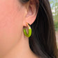 TWO TONED HOOPS in Golden Olive