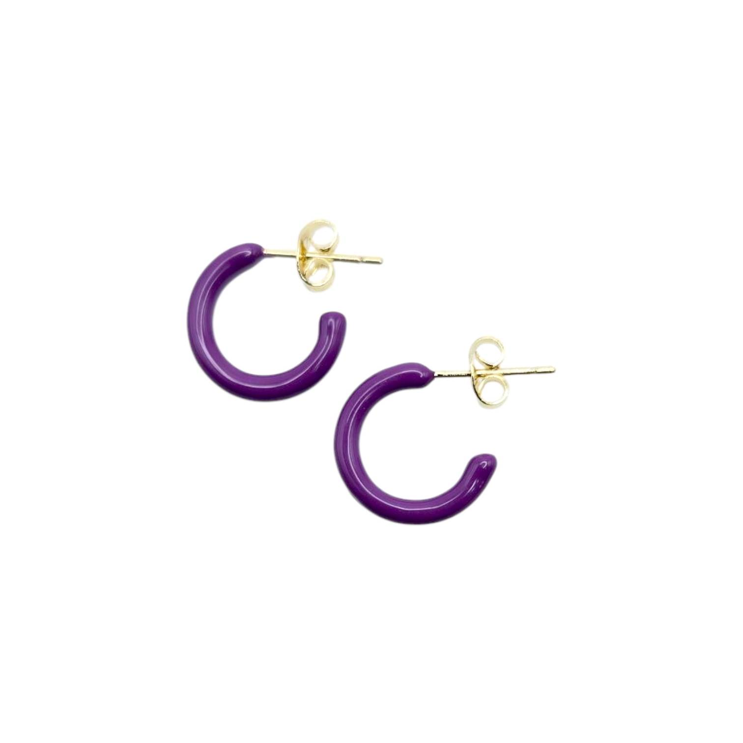 MINI HOOPS in Grape Purple