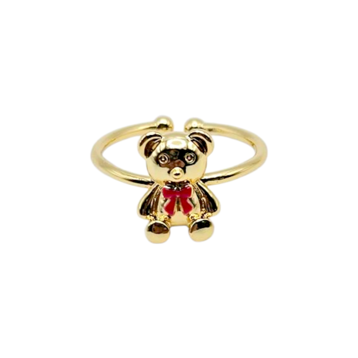 TEDDY BEAR RING in Gold