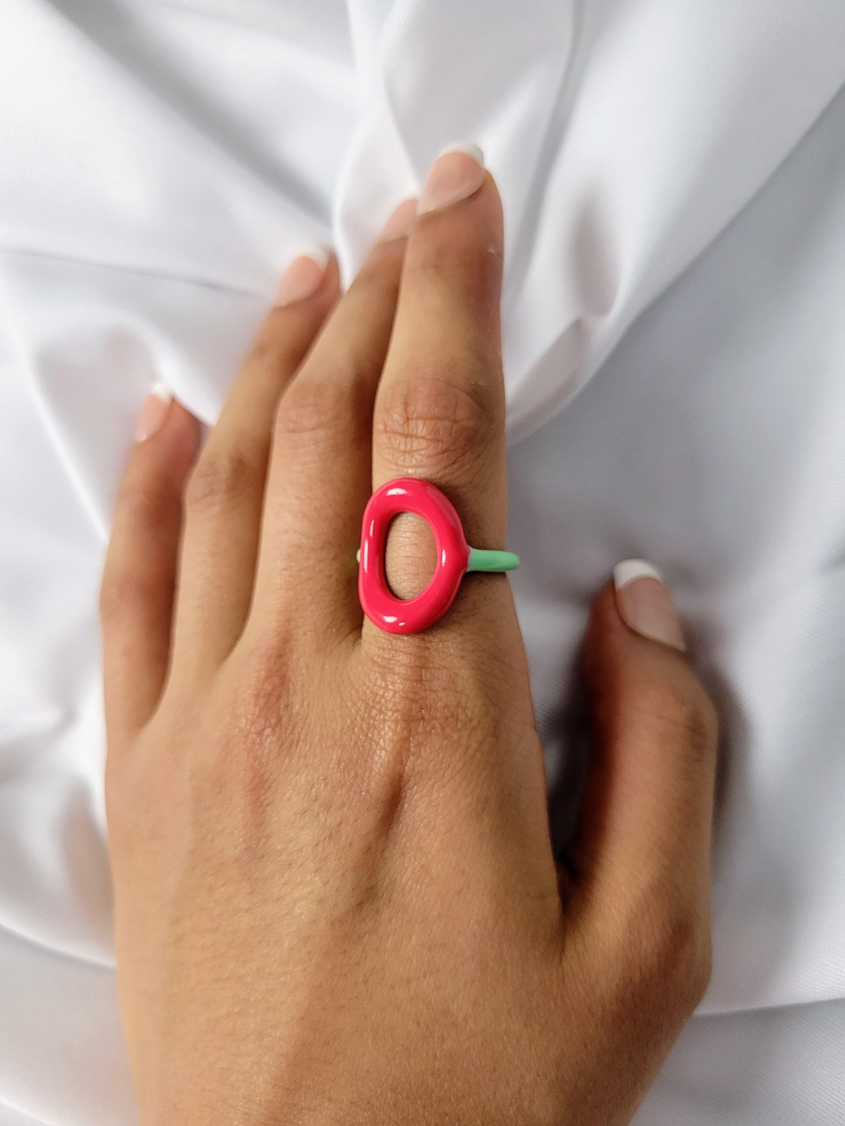 PEACH RING in Watermelon - Love Ko Jewelry