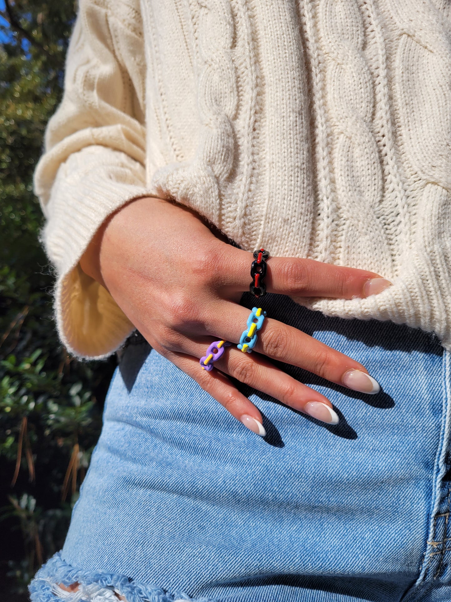 NOT A WEAK LINK in Purple/Tangerine